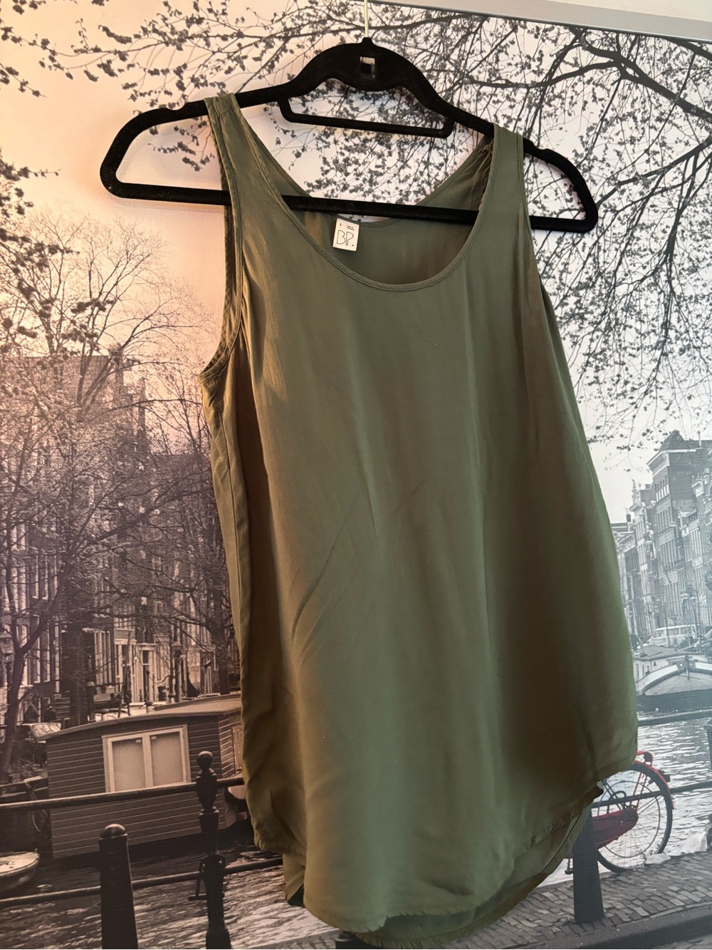 Bp Olive Green‎ Sleeveless Scoop Neck